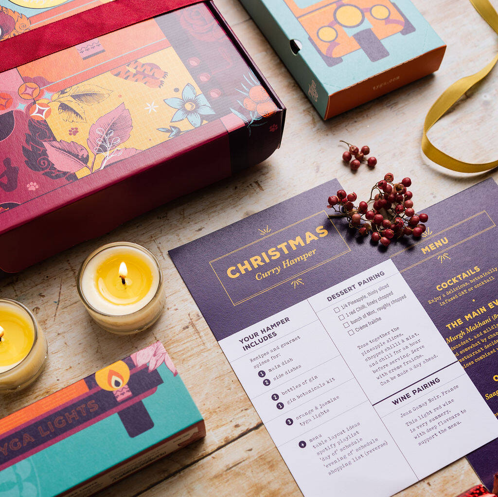 Christmas Indian Recipe And Gin Hamper Gift