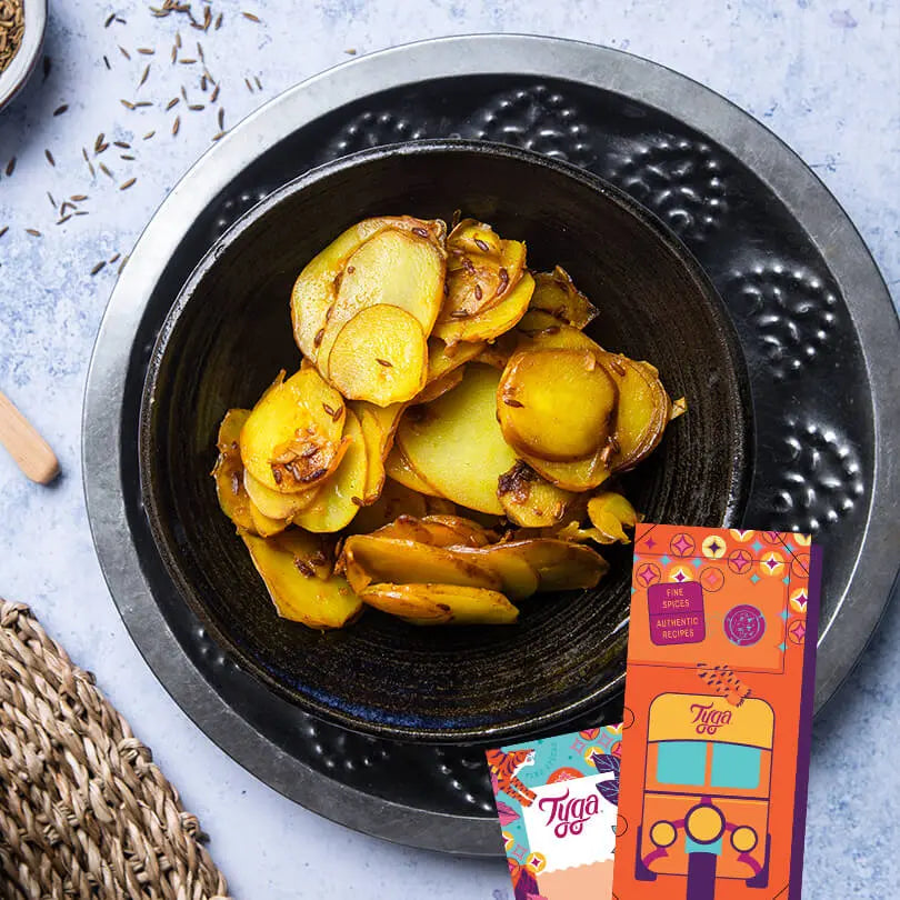 Asparagus Sabji & Cumin Potato