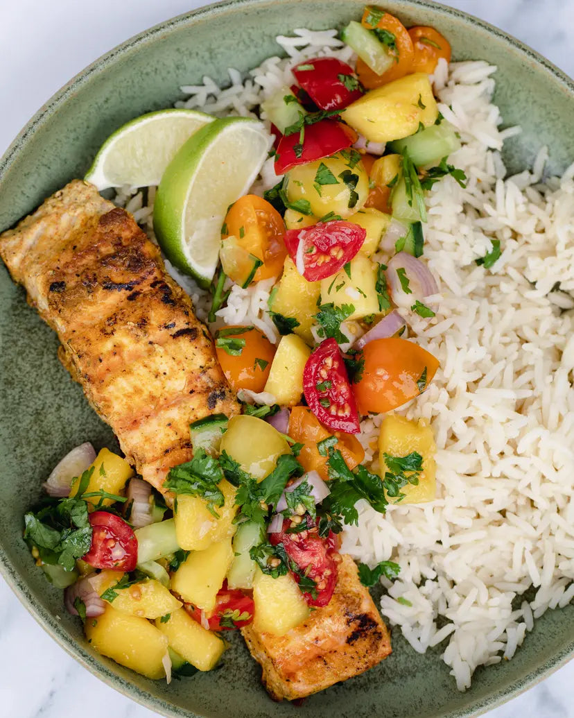 Indian Spiced Salmon & Fresh Mango Salad