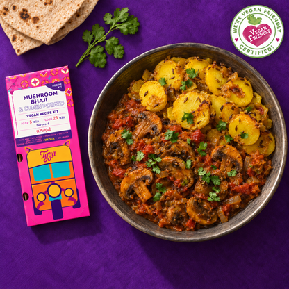 Mushroom Bhaji & Cumin Potato
