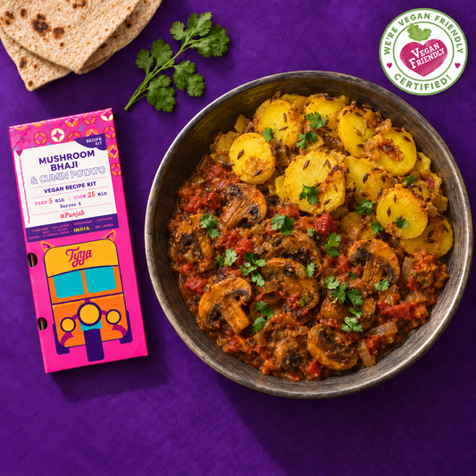 Mushroom Bhaji & Cumin Potato