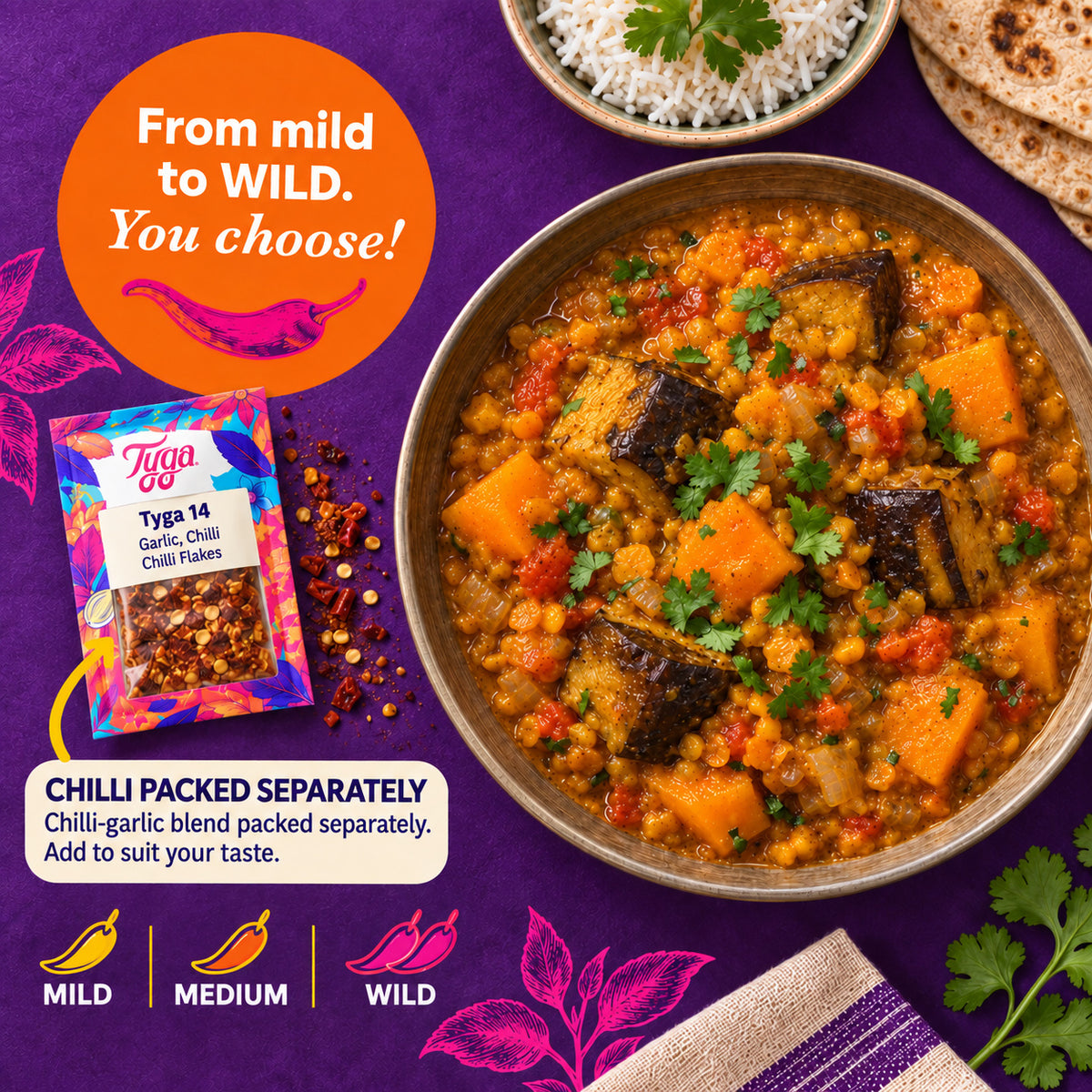 Aubergine & Butternut Squash Dhansak