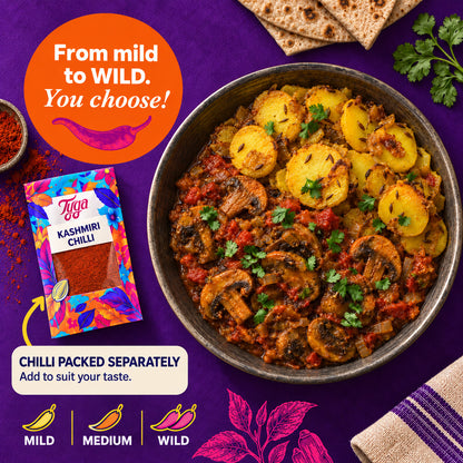 Mushroom Bhaji & Cumin Potato