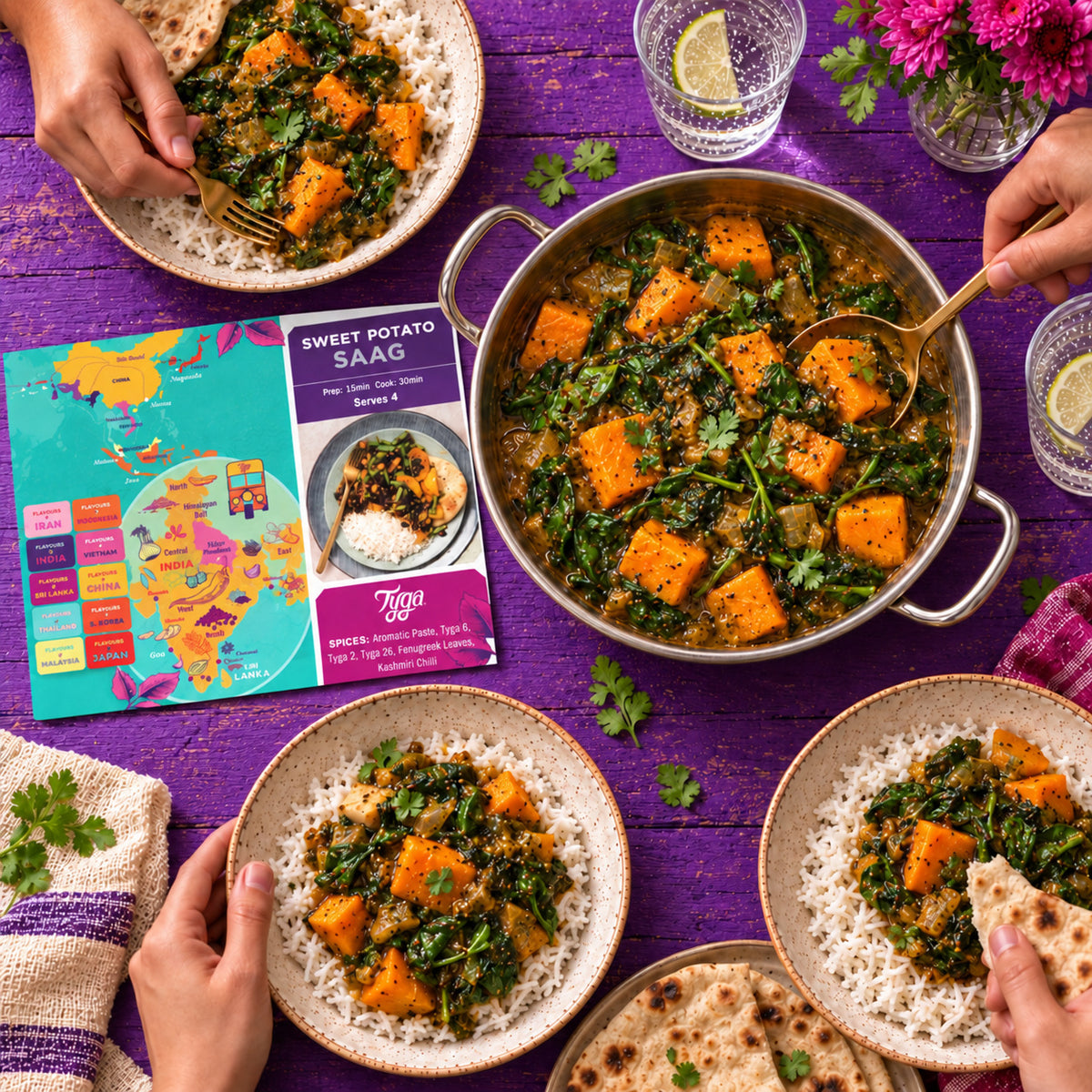 Sweet Potato Saag Recipe Kit