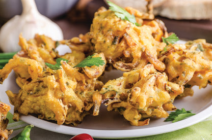 Onion Bhaji & Garlic Chilli Raita